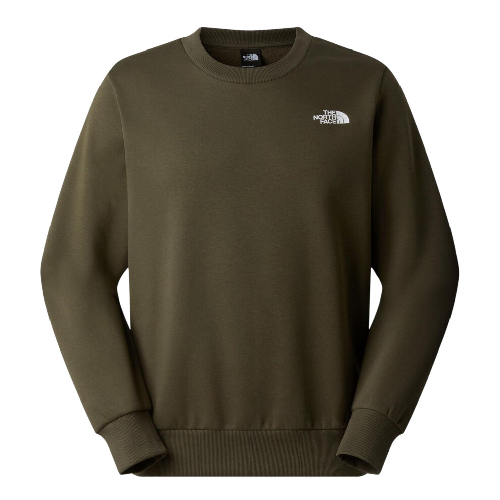 The North Face (L, ) Mens Simple Dome Cotton Blend Logo Sweatshirt Green