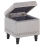 Beliani Storage Pouffe LORETTO Velvet Light Grey 4