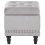 Beliani Storage Pouffe LORETTO Velvet Light Grey 5