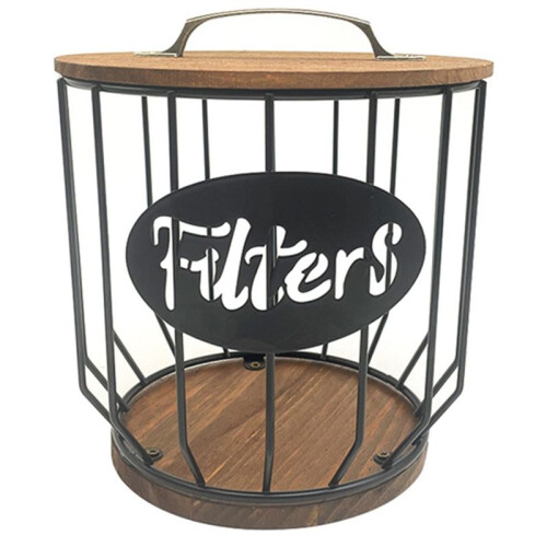 Coffee Filter Holder Storage for Coffee Bar Accessories Beautiful Coffee Filter Storage Container and Dispenser