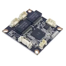 Ethernet Industrial de 38 mm com 4 Portas 10/100M, Alimentação de Entrada de 5-12V e Temperatura de Alimentação de -40 A 75C.