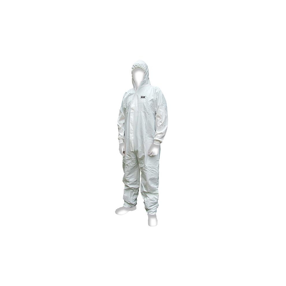 (Extra Large (Xl), White) Scan Chemical Splash Resistant Coverall 5063750780863