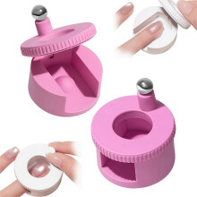 Ímã de Unha Giratório Olho de Gato com Efeito de Luz Ampla e Contas de Vidro, Multifuncional e Automático, para Unhas de Gel, Branco.
