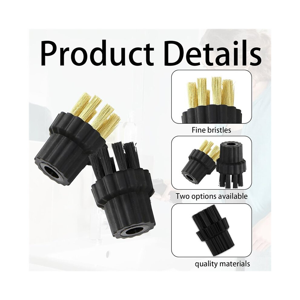 24Pcs Steam Cleaner Attachments M8 Steam Cleaner Brush Steam Mop Accessories 12Pc Nylon Brushes 12Pc Brass Brushes 4714067232743