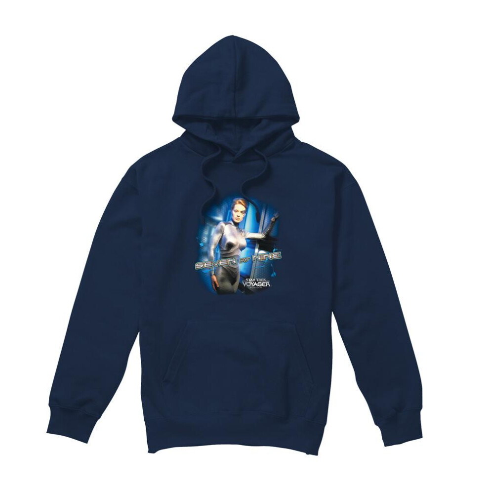 Star Trek (M, Navy) Mens Seven Of Nine Hoodie
