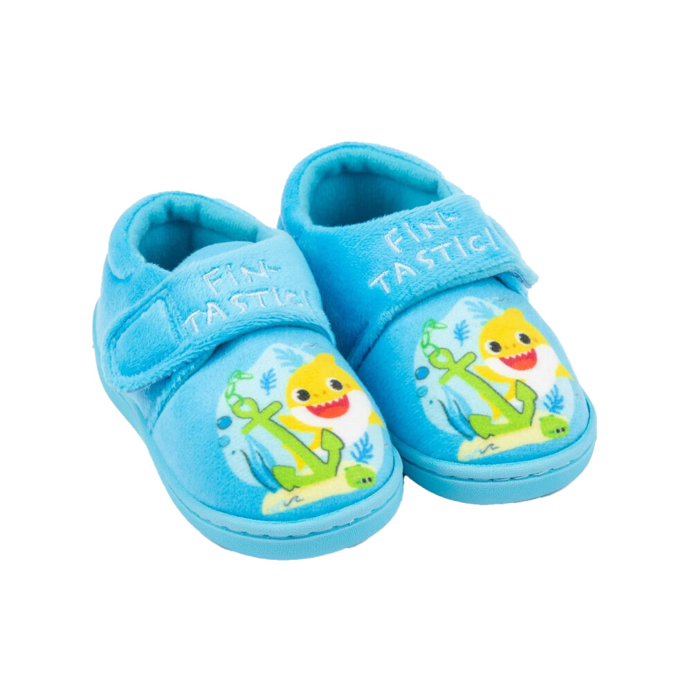 Baby Shark (7 Uk Child, ) Boys Fintastic Slippers Blue