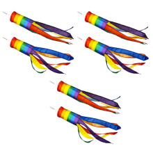 6 Pieces Windsock Colorful Hanging Decoration Windsock for Outdoor Hanging