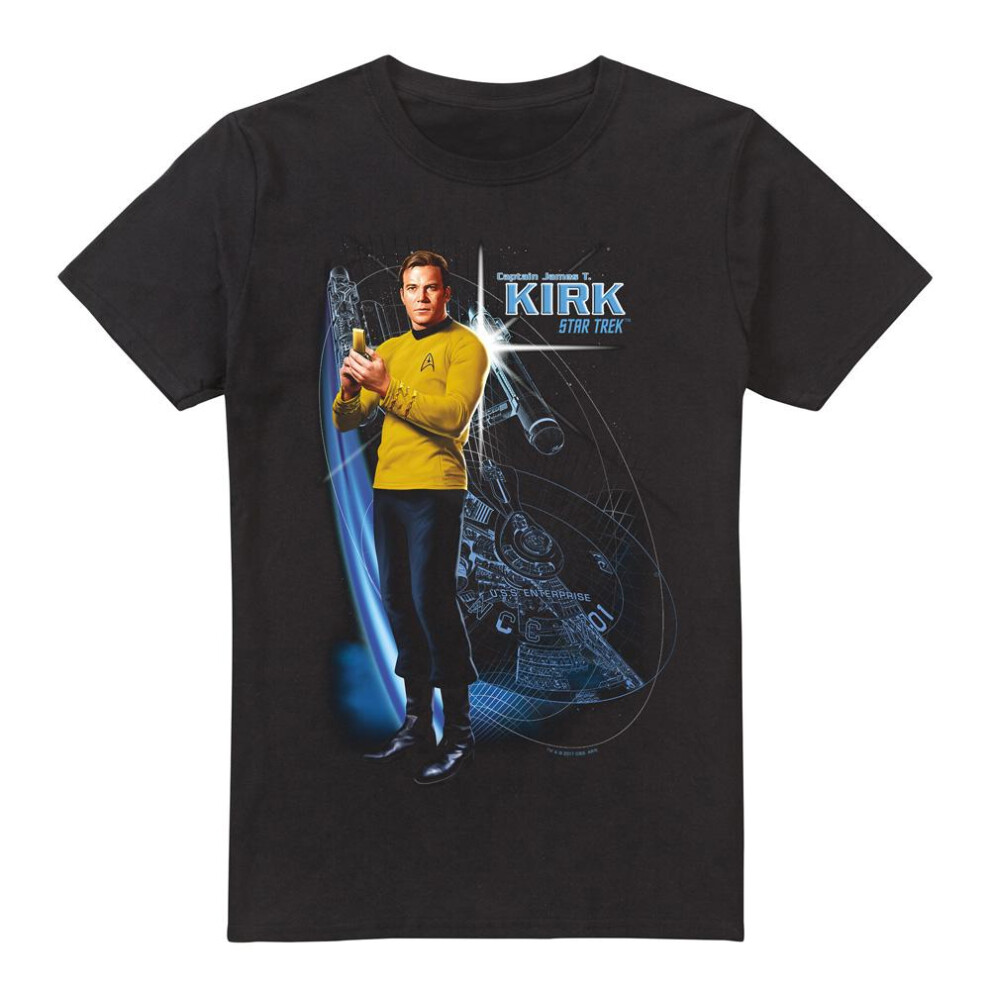 Star Trek (3Xl, ) Mens Galactic Captain Kirk T-Shirt Black