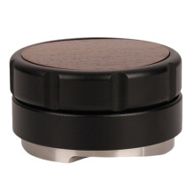 304StainlessSteel Espresso Powder Distributor Walnut Cover Coffee Leveler Adjustable Depth Espresso Hand Tampers Black,A