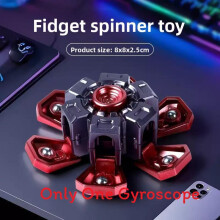 (Red Black)Durable Plastic Fingertip Gyroscope With Cool Transformation Effect Relaxing For