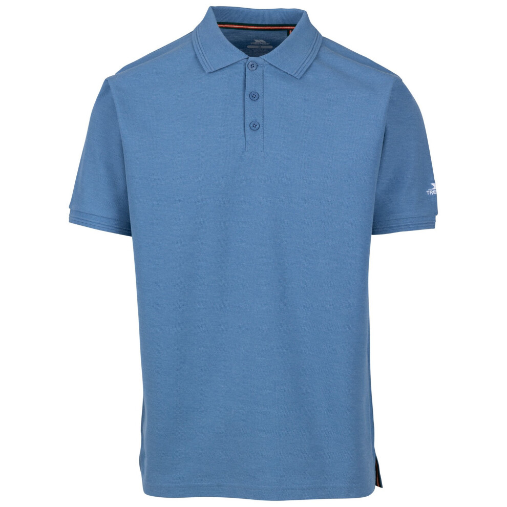 Trespass (L, Denim ) Mens Brave Polo Shirt Blue