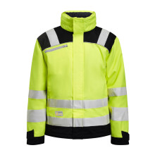 (M, Yellow/Black) Jobman Mens Star Hi-Vis Winter Jacket
