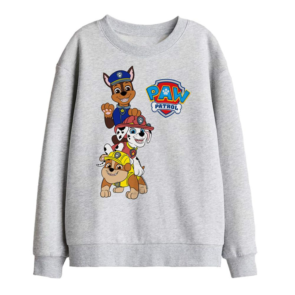 Paw Patrol (7-8 Years, Athletic Heather) Childrens/Kids Pups Logo Sweatshirt