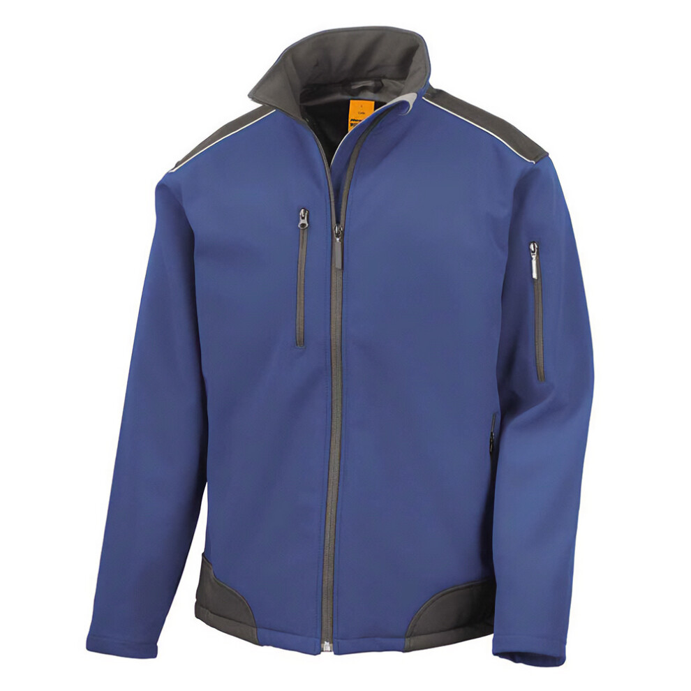 Result (Xxl, Royal Blue/Black) Mens Work Guard Ripstop Soft Shell Jacket