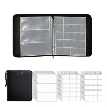 Album Porta Monete Ignifugo con 360 Tasche e 36 Scomparti per Banconote, Centesimi e Distintivi.