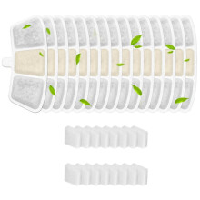 16 Filtros de Reposição para Bebedouro Sem Fio Oneisall PW04 de 3,5 Litros para Gatos e Esponjas