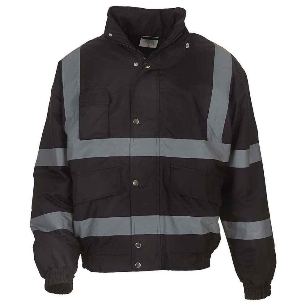 (3Xl, Black) Yoko Unisex Adult Classic Hi-Vis Bomber Jacket 5063527371447
