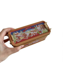 (Baking outdoor orang) Retro Designs Metal Tin With Latches Lid Kitchen Storage Container For Sweets Biscuits Gifts Multicolor