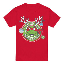 (L, Red) Teenage Mutant Ninja Turtles Mens Into The Ninja Spirit Christmas T-Shirt