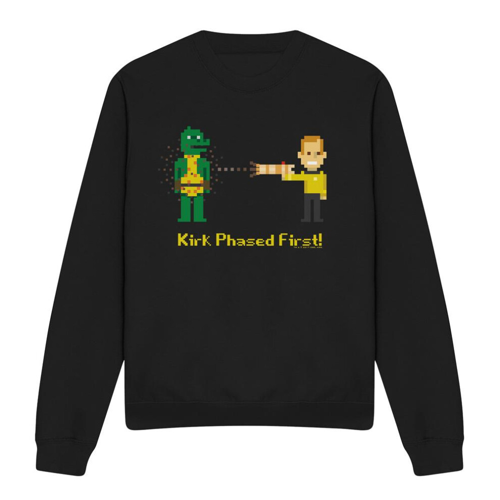Star Trek (Xl, ) Unisex Adult Kirk Phased First Sweatshirt Black