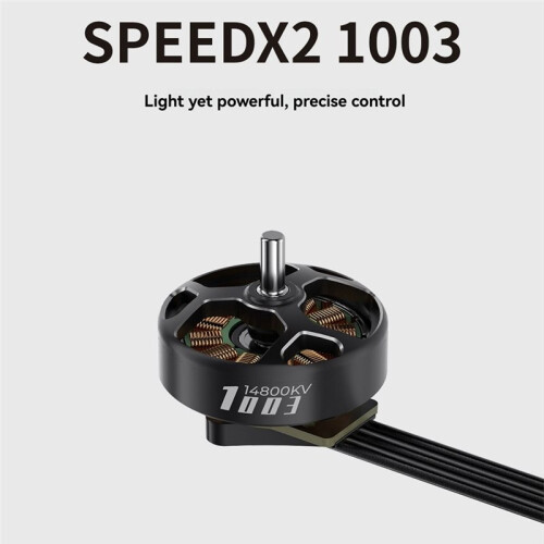 Motor SPEEDX2 1003 14800KV Compatível com Bateria LiPo 2S e ESC de 12-20A para Drones Multicópteros de Corrida FPV de 1,6 A 2 Polegadas