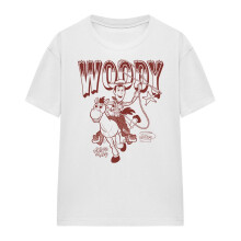 (L, White) Toy Story Womens/Ladies Ride Woody and Bullseye T-Shirt