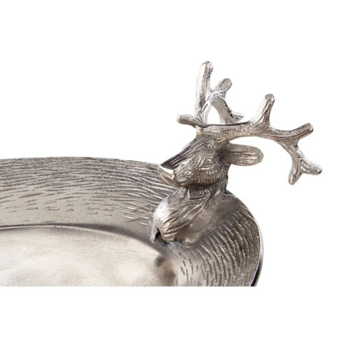 Premier Housewares 25Cm Dia Stag Serving Tray Nickel Finish 1
