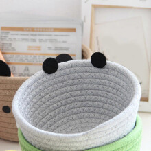 (Green) Sturdy Cotton Rope Storage Basket for Tidying Living Space Portable Home Accessory for Adults Daily Household Use Pink