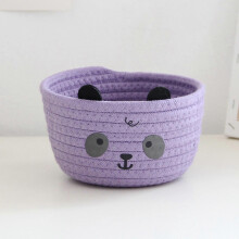 (Yellow) Sturdy Cotton Rope Storage Basket for Tidying Living Space Portable Home Accessory for Adults Daily Household Use Pink
