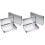Rectangular Metal Tin Box with Lid Metal Hinged Lid Tin Metal Empty Tin Box Container Silver Storage Tin Box,4PCS 1