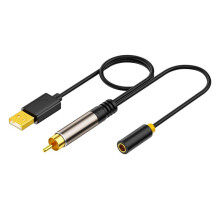 Gold-Plated Digital Coaxial SPDIF Audio Aux Cable 3.5mm Female TV Box Amplifier Connection Cable with USB Port Cables