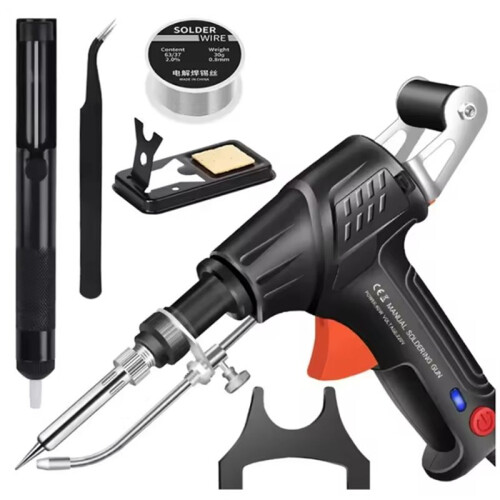 Handheld Electric Soldering Gun Internal Heating Electric Soldering Iron Set Multi-Function Soldering Iron EU Plug