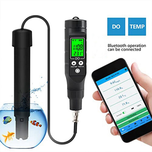 Dissolved Oxygen Meter,Portable 0.0-30Mg/L Dissolved Oxygen Meter Range,Dissolved Oxygen Test Kit 2