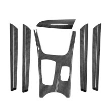 Fibra de Carbono Abs Botão de Mudança de Engrenagem Painel Capa Guarnição Painel da Porta Conjunto Capa Guarnição para X3 X4 F26 2011-2016