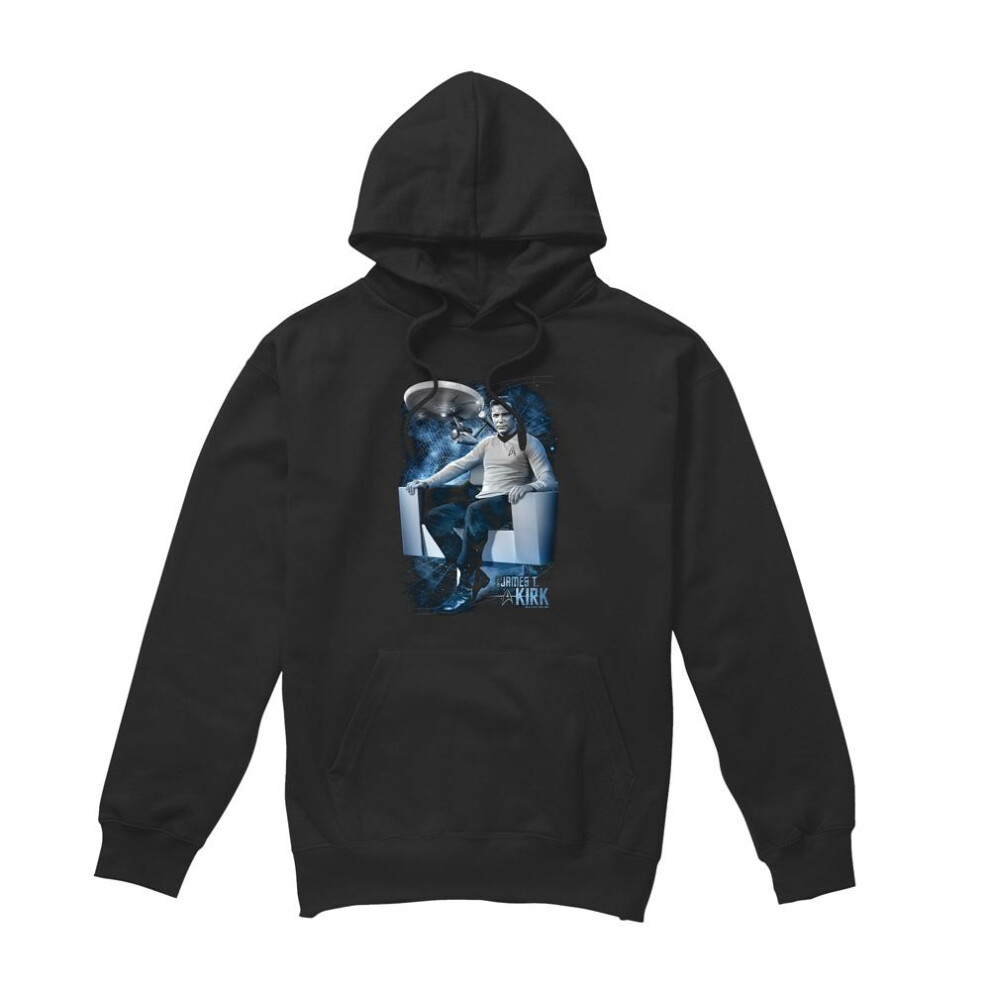 Star Trek (L, ) Mens Captain's Chair Hoodie Black