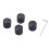 Svart 4-Pack Volymkontrollknapp Tonknapp Flat Kontrollratt Gitarrkontrollratt Gitarrpedalknapp 1