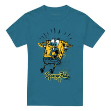 (XL, Slate Blue) SpongeBob SquarePants Mens Shocking! T-Shirt