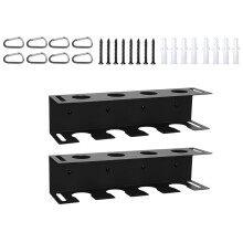 Space Saving Wall Mounted Baseball Bat Holder With Hooks For Sports Enthusiasts 2 sets