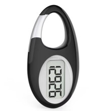 Digitale Stappenteller 3D Wandelen Stappenteller voor Buitensporten Hardlopen Kinderen Mannen Vrouwen Wandelen Tracker Zwart & Zilver