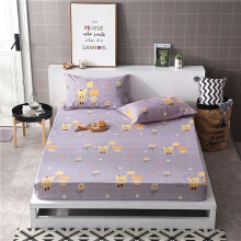 (L, 120*200cm) Bedding Fitted Sheet Floral Flower Pillowcase Bed Cover Cover With Elastic