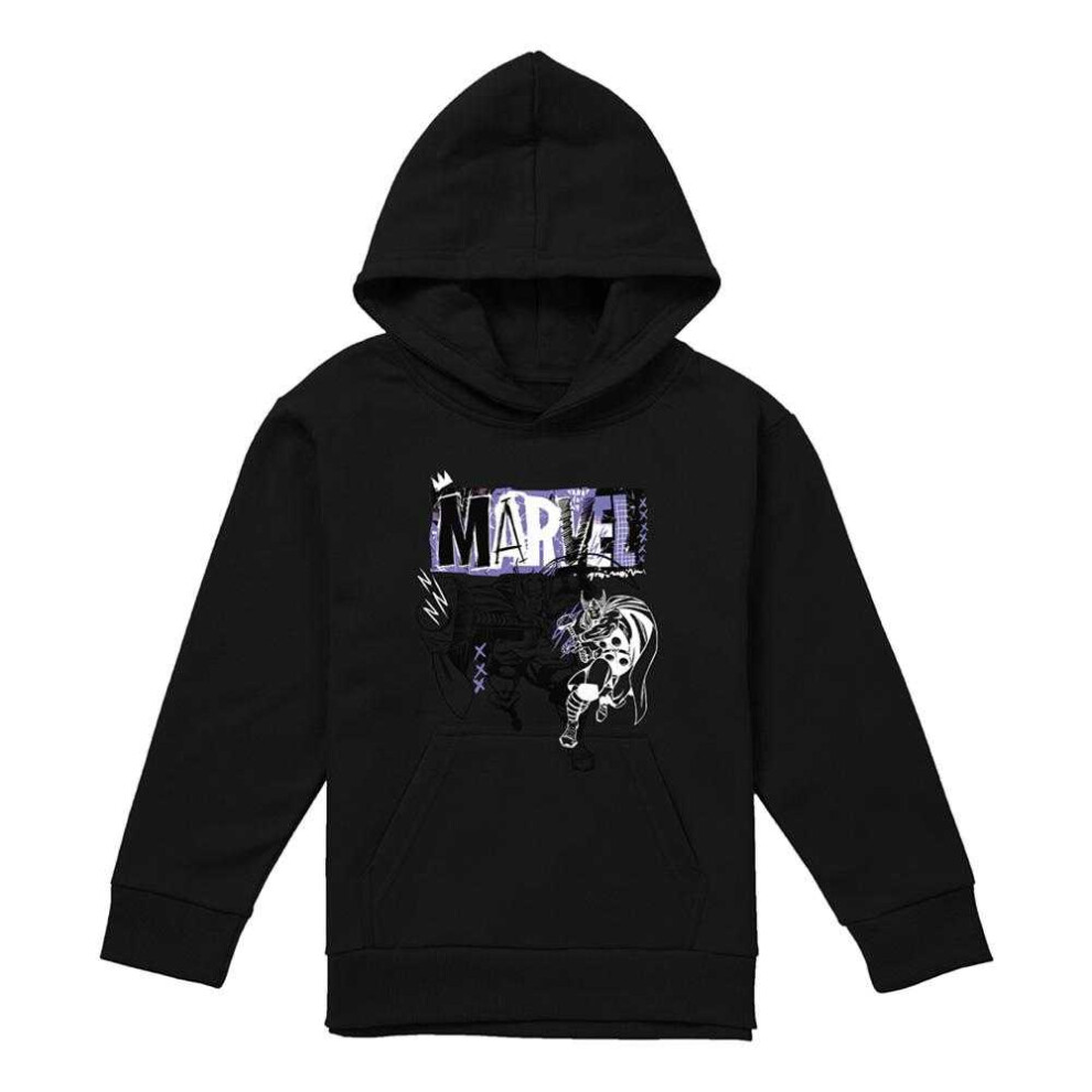 Marvel (7-8 Years, ) Childrens/Kids Thor Thunder Hoodie Black