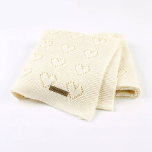 (Beige)Couvertures bébé tricot toutes saisons coton emmaillotage bambin confort léger confortable