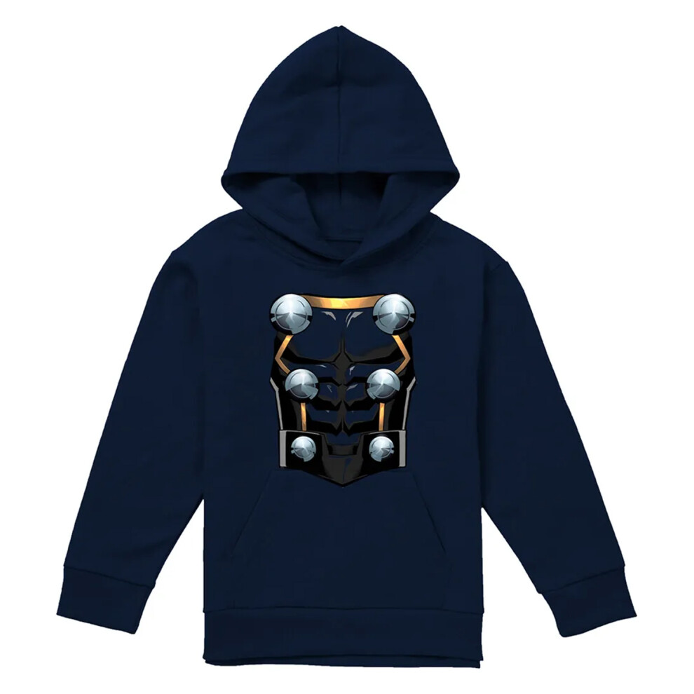 Marvel (12-13 Years, Navy) Childrens/Kids Thor Costume Hoodie Blue,Multicoloured