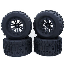 4PCS 125mm 1.9 Beadlock Wheel Rim Tire Set for 1/10 RC Crawler Car TRX4 RC-4WD D90 Axial SCX10 II III ,C