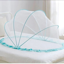 (Green Mesh,125cm)Baby Bed Mosquito Tent With Foldable Frame Encrypted Mesh For Toddler Sleep Safe