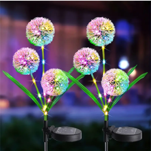 (B, colored light) Solar Lights Outdoor Garden Decor,Solar Garden Lights Decorative Dandelion with LED Waterproof Solar Lights Outdoor for Yard
