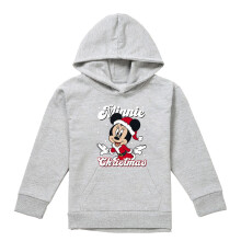 (9-11 Years, Athletic Heather) Disney Childrens/Kids Santa For Christmas Minnie Mouse Heather Hoodie