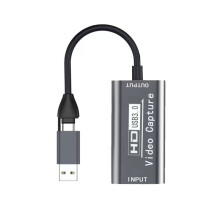 USB/USB C-Video-Opnamekaart met HD 4K Naar Type C USB 3.0 Audio-Videoconverter Computer Laptop Smartphone-Bewaking