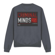 (S, Charcoal) Criminal Minds Unisex Adult Title Card Sweatshirt