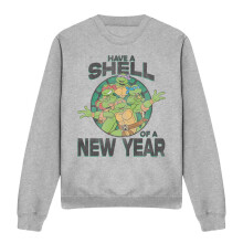 (XXL, Sport Heather) Teenage Mutant Ninja Turtles Unisex Adult Shell Of A New Year Sweatshirt